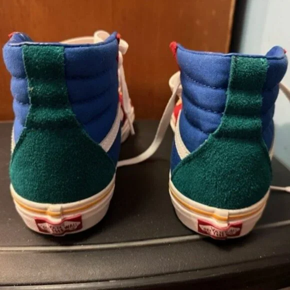 NWOT- Retro Vans Sk8-Hi colorblock suede multicolor – Unisex - 5Y / WM6.5 - RARE - Picture 9 of 16